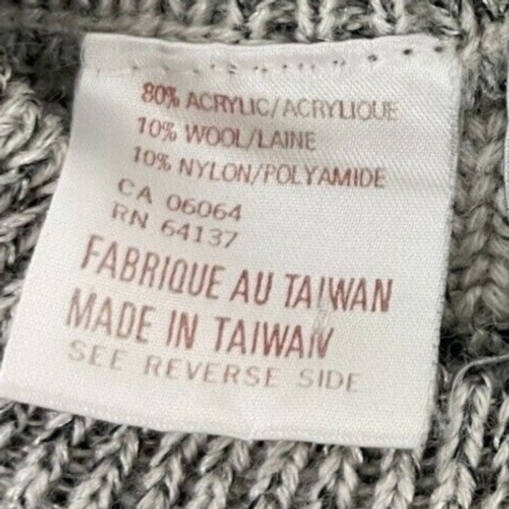 Bugatchi Vtg Patterned Knit Sweater Pullover Gray… - image 3